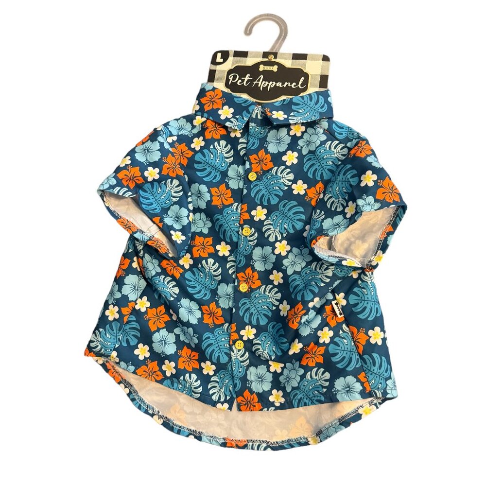 PET APPAREL dog Hawaiian shirt Size LARGE DOG NWT